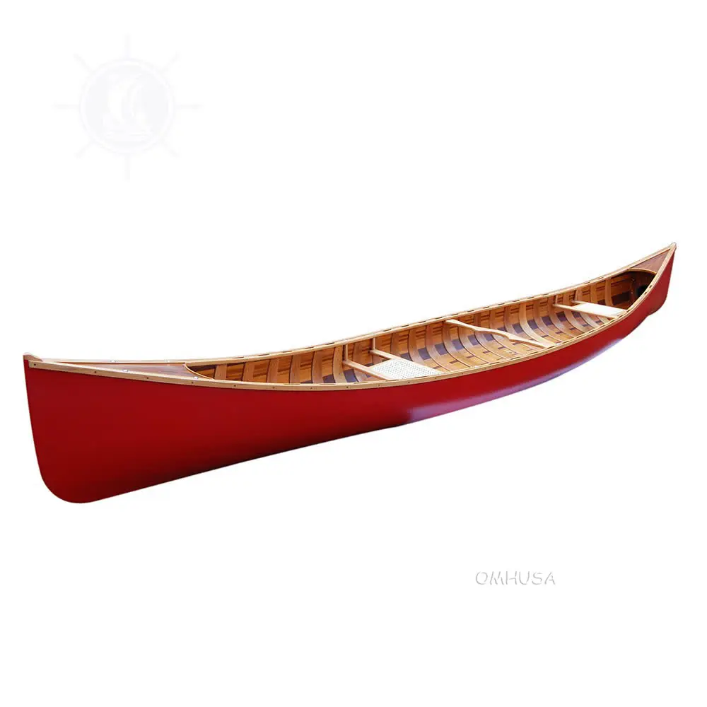 K187 Red Wooden Canoe with Ribs 16 K187 RED WOODEN CANOE WITH RIBS 16 L00.WEBP